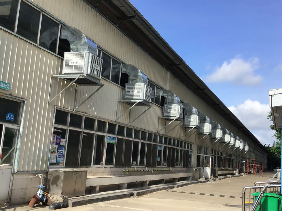 學校飯堂食堂降溫通風用工業環保空調案例.jpg